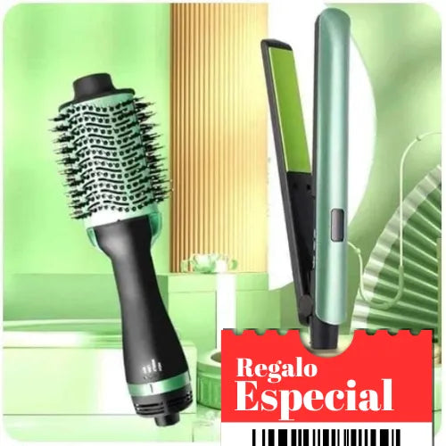 Cepillo secador Avocado Luxe™ + Plancha Flow Pro™ de REGALO